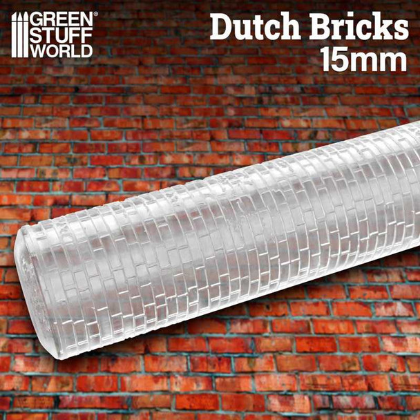 Green Stuff World Textured Rolling Pin - Dutch Bricks 15mm