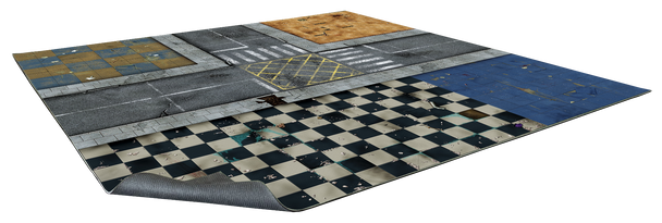 Battle Systems Urban Apocalypse Terrain City Block Game Mat 2x2
