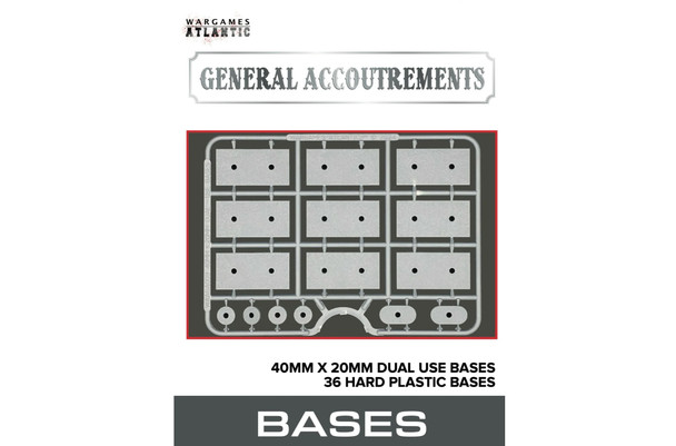Wargames Atlantic General Accoutrements: 40mm x 20mm Dual Use Bases