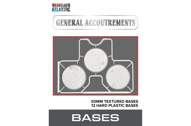 Wargames Atlantic General Accoutrements: 50mm Textured Bases
