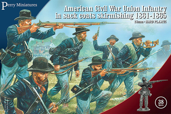 ACW Plastic Union Infantry in Sack Coats Skirmishing 1861-65 - Available to Order