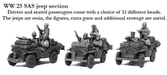 WWII British SAS Jeep Section - Available to Order