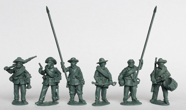War of the Triple Alliance (1864-70) Brazilian Infantry Command, Standing, Broad Brimmed Hats - Available to Order