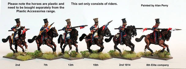 Napoleonic Duchy of Warsaw Uhlans, Covered Czapka, Charging, Levelled Lances - Available to Order