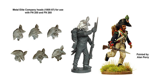 Napoleonic French Bicorned Elite Company Heads for Elite Companies 1805-07 - Available to Order