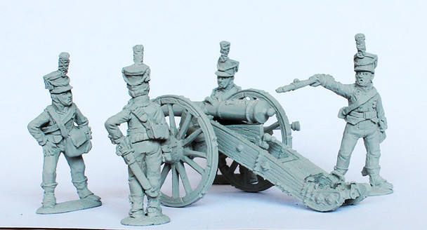 Napoleonic Danish-Norwegian Army Foot Artillery Firing 6pdr in Shakos 1808-14 - Available to Order