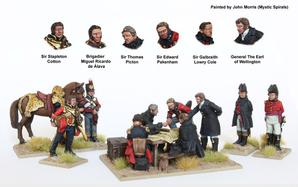 Napoleonic British Wellington & Staff Around a Map Table (Peninsular War) - Available to Order