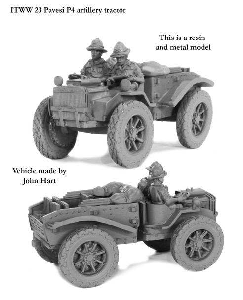 WWII Italian Pavesi P4 / 100 Artillery Tractor - Available to Order