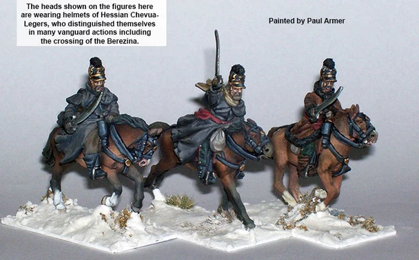 Napoleonic French Hessian Chevau-Legers in Helmets & Russian Caps, Retreat from Moscow - Available to Order