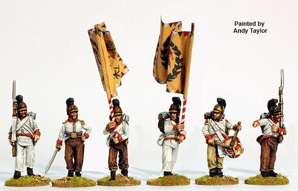 Napoleonic Confederation of the Rhine Wurzburg Infantry Command, Helmets, Advancing 1806-09 - Available to Order