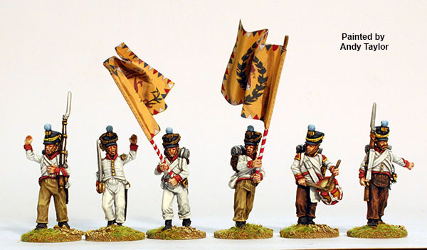 Napoleonic Confederation of the Rhine Wurzburg Infantry Command, Shakos, Advancing 1809-12 - Available to Order