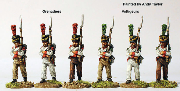 Napoleonic Confederation of the Rhine Wurzburg Flank Companies, Shakos, March Attack 1809-12 - Available to Order
