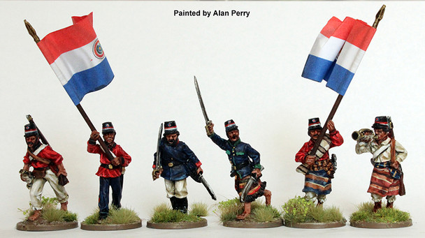 War of the Triple Alliance (1864-70) Paraguayan Command Advancing - Available to Order