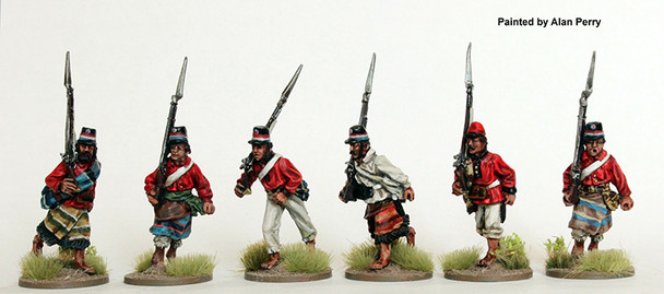 War of the Triple Alliance (1864-70) Paraguayan Infantry Advancing Shouldered Arms (2) - Available to Order