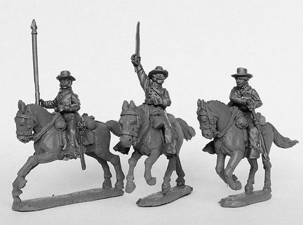 ACW Union Cavalry Command in Slouch Hats, Galloping - Available to Order