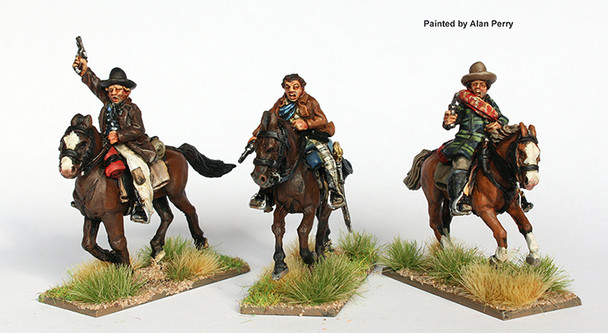 ACW Confederate Cavalry Galloping w/ Pistols in Civilian Clothing - Available to Order