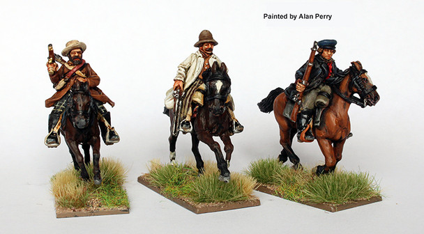 ACW Confederate Cavalry Galloping w/ Muskets & Rifles in Civilian Clothing - Available to Order