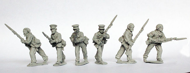 ACW Early Confederate Infantry in 'Sicilian Caps' & 1839 Pattern Caps Advancing - Available to Order