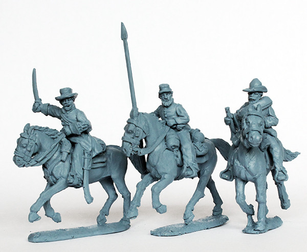ACW Confederate Cavalry Command Galloping - Available to Order