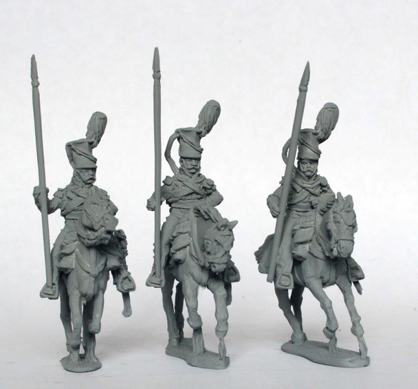 Napoleonic Austrian Uhlans Galloping, Lance Upright, Falling Plume (3rd Regt) - Available to Order