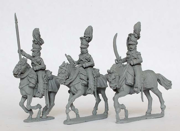 Napoleonic Austrian Uhlan Command Galloping, Falling Plume (3rd Regt) - Available to Order