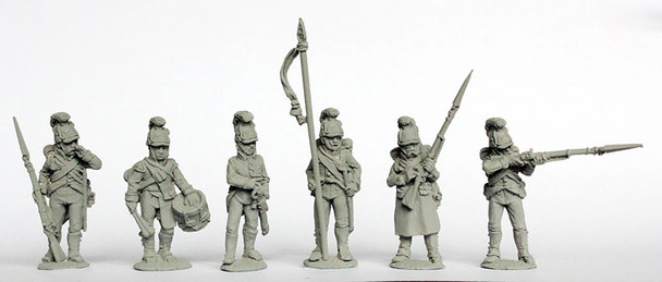 Napoleonic Austrian "German" Infantry Command in Helmets Standing - Available to Order