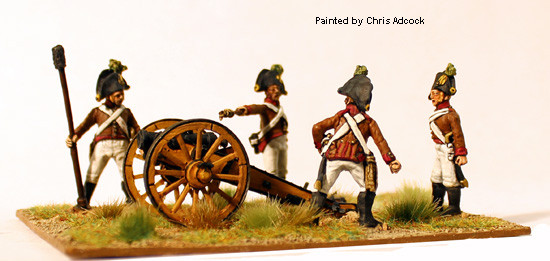 Napoleonic Austrian Artillery Firing 7pdr Howitzer - Available to Order