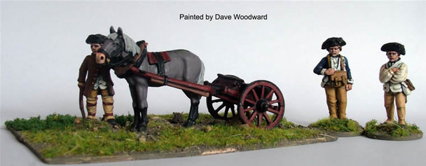 AWI Ammunition Cart for 3pdr w/ Horse & Driver & 2 Continental Gunner Variants - Available to Order