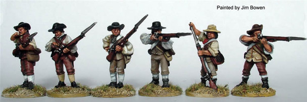 AWI Southern Militia / Continental Firing Line in Shirt Sleeve Order, Bayonets - Available to Order