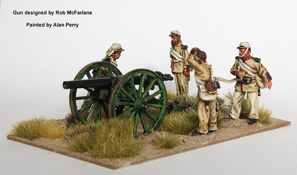 War of the Triple Alliance (1864-70) Brazilian Foot Artillery Firing Whitworth 12pdr Breech-Loader - Available to Order