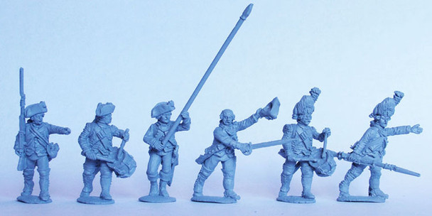 AWI French Infantry Command Advancing in 1779 Coats - Available to Order