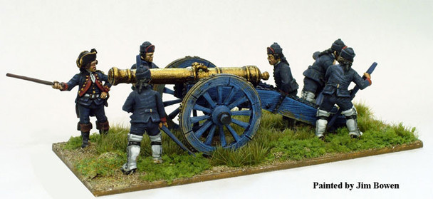 AWI French Artillery in Fatigues Laying 24pdr Siege Gun - Available to Order