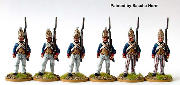 AWI Grenadier Regt. Rall, Grenadiers Advancing, Shouldered Arms - Available to Order