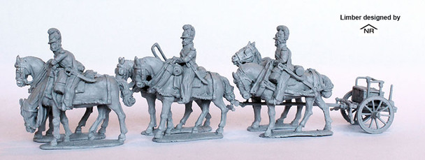 Napoleonic Bavarian 6 Horse Limber, No Gun or Seated Crew - Available to Order