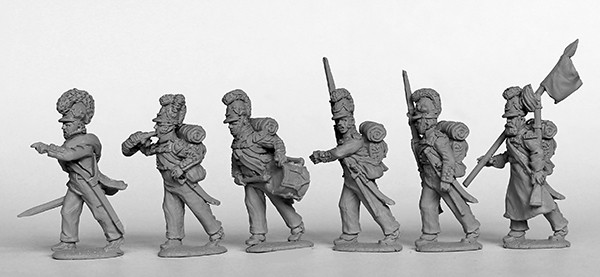 Napoleonic Bavarian Light Infantry Command Advancing, 1812 - Available to Order