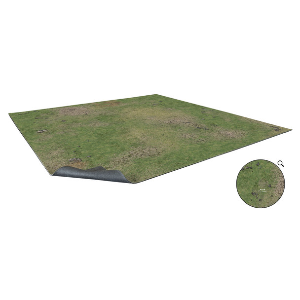 Battle Systems Grassy Fields Gaming Mat 3x3 - Grid - Neoprene Playmat for Warhammer, D&D, Frostgrave and More!