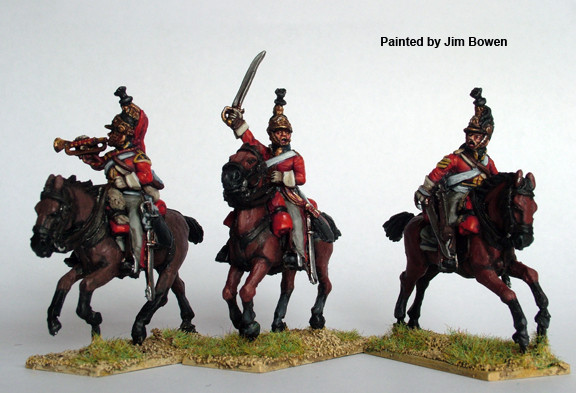Napoleonic British Heavy Dragoon / Dragoon Guard Command Galloping - Available to Order