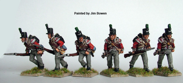 Napoleonic British Light Infantry Advancing, Muskets at Trail - Available to Order