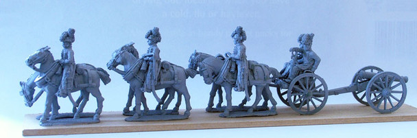 Napoleonic British Royal Horse Artillery 6 Horse Limber Team Standing w/ 9pdr - Available to Order