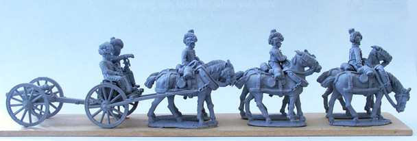 Napoleonic British Royal Horse Artillery 6 Horse Limber Team Standing w/ 6pdr - Available to Order