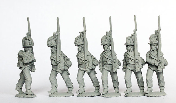 Napoleonic British Flank Companies in Crested Round Hats Marching 1801 - Available to Order