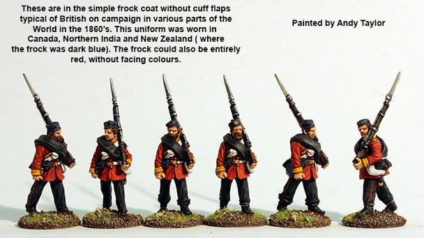 British Intervention Force (1860s) Line Infantry Marching, Campaign Dress, Kilmarnocks & Plain Frock Coats - Available to Order
