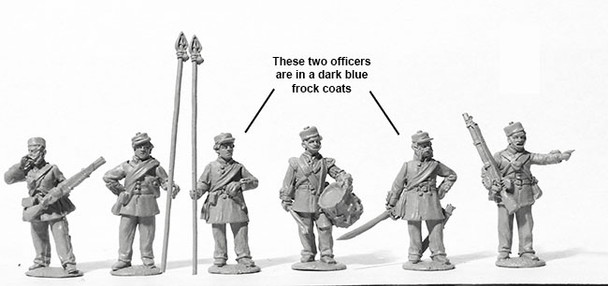 British Intervention Force (1860s) Line Infantry Command Standing, Kilmarnocks - Available to Order