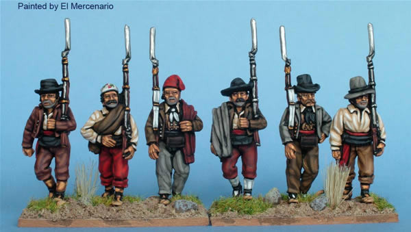 Carlist War Carlists Non-Uniformed Volunteers Wearing Other Spanish Hats, Marching - Available to Order