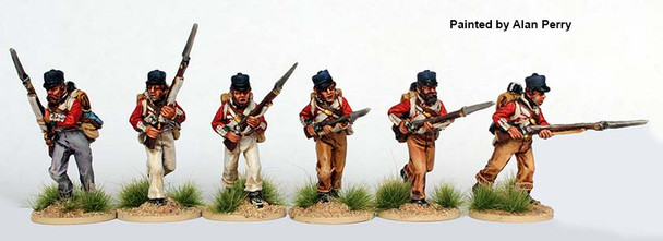 British Cape Wars Infantry Attacking, Coatees, Peaked Forage Caps - Available to Order