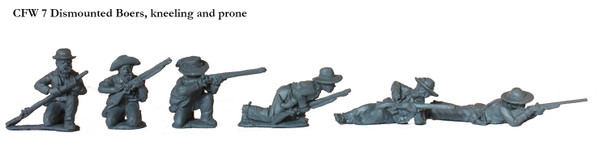 Cape Warriors Dismounted Boers, Kneeling & Prone - Available to Order