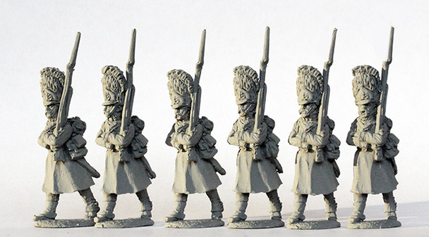 Napoleonic Danish-Norwegian Army Grenadiers Marching, 1803 Bearskin, Greatcoats 1812-14 - Available to Order