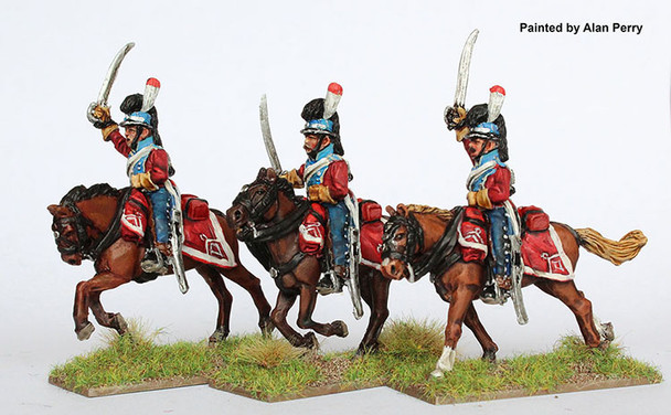 Napoleonic Danish-Norwegian Army Light Dragoons Charging 1802-12 - Available to Order