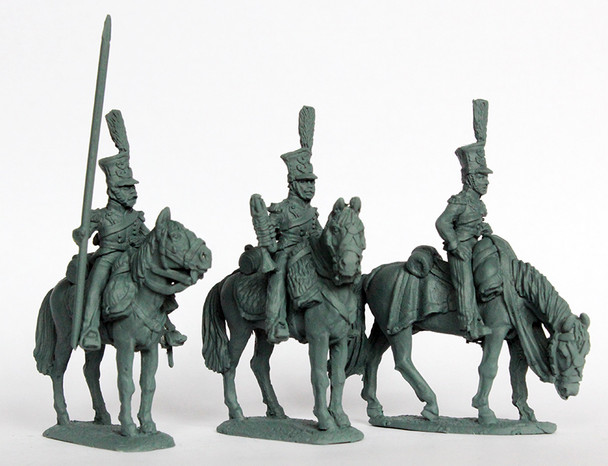 Napoleonic Duchy of Warsaw Uhlan Command, Standing Horses, Sheepskin Shabraques, Uncovered Czapka - Available to Order