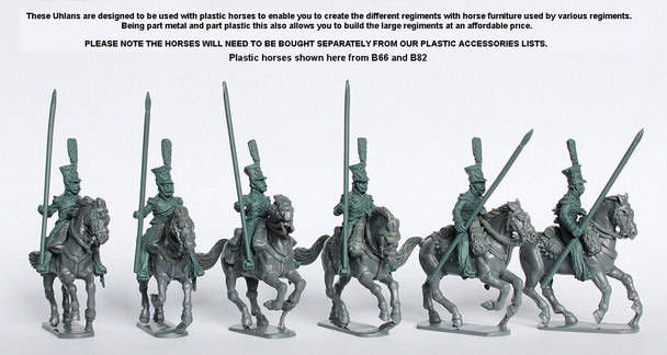Napoleonic Duchy of Warsaw Uhlans, Lances Upright, Uncovered Czapka - Available to Order